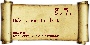 Büttner Timót névjegykártya